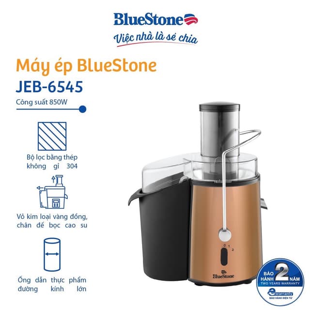 Máy Ép Trái Cây BlueStone JEB-6545 (850W) - Hàng chính hãng - Bảo hành 24 tháng - Ảnh 10
