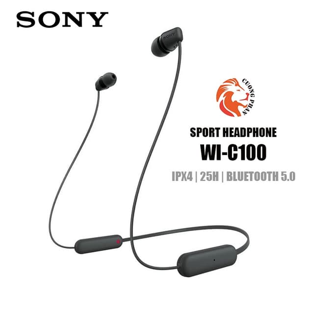 Tai Nghe Nhét Tai Bluetooth Chống Nước Sony WI-C100 - DSEE - Pin 25 Giờ - Không Thể Tốt Hơn !! - Ảnh 10