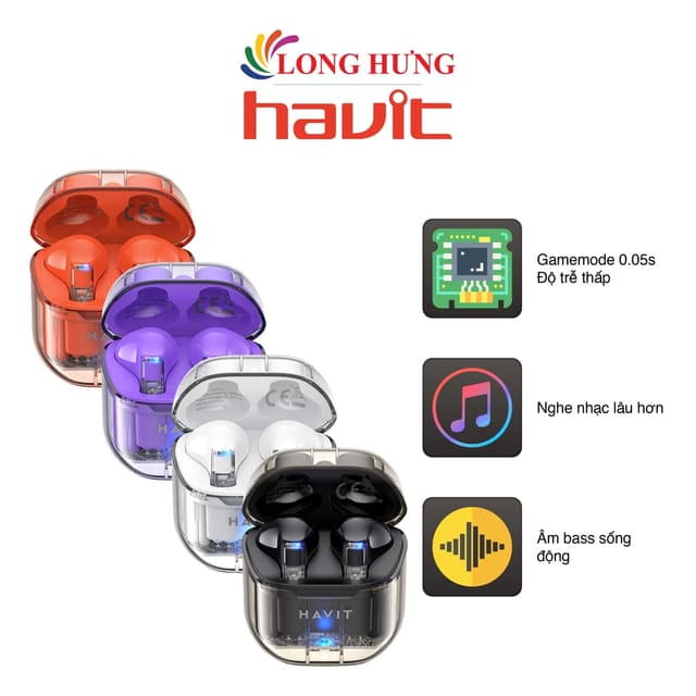 Tai nghe Bluetooth True Wireless Havit TW945 - Hàng chính hãng - Ảnh 6
