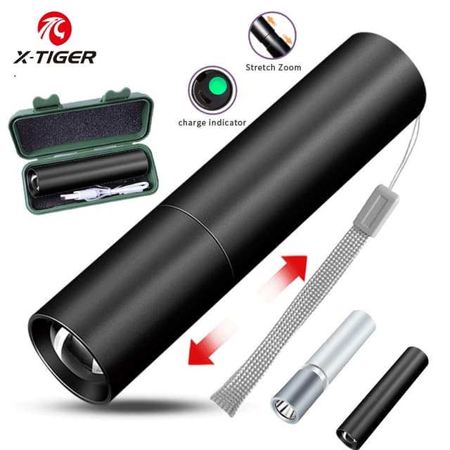[Fulfilled by Shopee]Đèn pin X-TIGER LED mini siêu sáng sạc USB sử dụng tại nhà đa năng - Ảnh 7