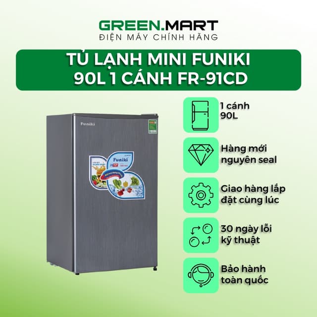 Tủ lạnh Funiki FR-91CD | FR-91DSU  tủ mini 90 lít -- Hàng chính hãng -- Giao hàng tại HN -- - Ảnh 4