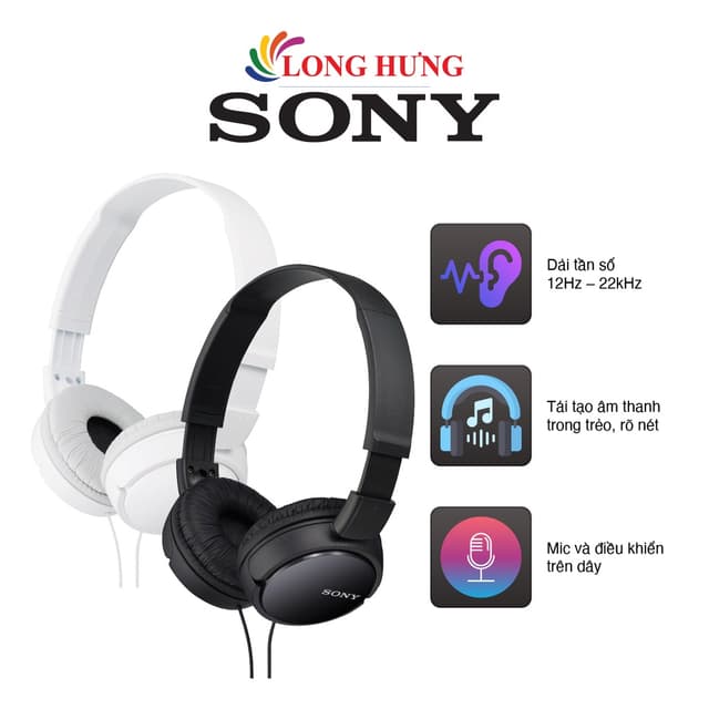 Tai nghe chụp tai có dây Sony MDR-ZX110AP - Hàng chính hãng - Ảnh 7