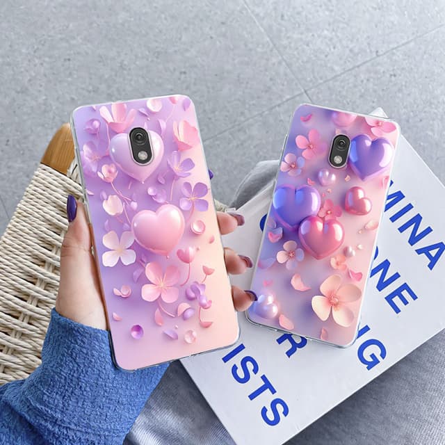 Pha Lê Cho Nokia 215 220 235 4G 2024 Ốp Lưng Chó Mèo Dễ Thương Silicon Mềm Trong Suốt Bảo Vệ Cho Nokia 215 4G 2024 Bướm Hoa Đá Cẩm Thạch Chống Sốc Vỏ Điện Thoại Trong Suốt - Ảnh 6