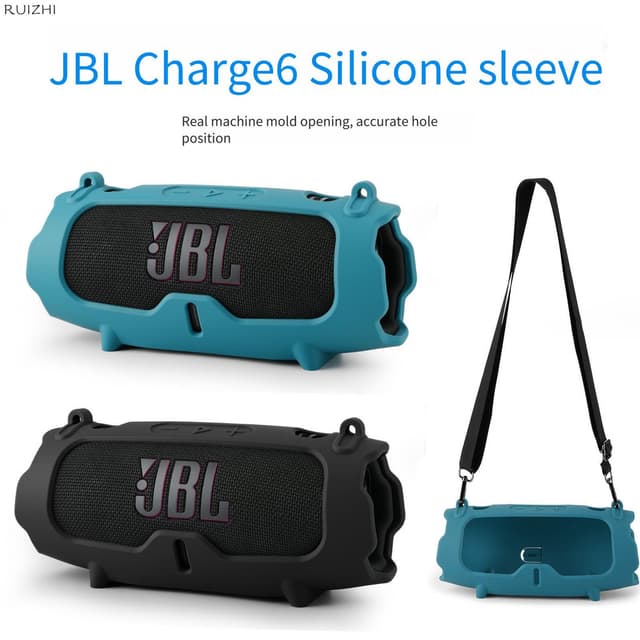 Ốp Silicon Mềm Cho Loa Bluetooth JBL Charge 6, Vỏ Bảo Vệ Có Dây Đeo Vai Cho JBL Charge6 - Ảnh 11