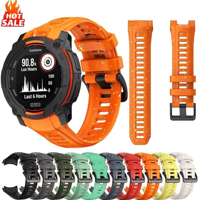 Dây đeo silicon thể thao mảnh đầy màu sắc (không có đồng hồ) Tương thích với dây đeo Garmin Instinct 3 50mm 45mm Dây đeo silicon thể thao mềm cho Instinct3 45mm / 50mm - Ảnh 6