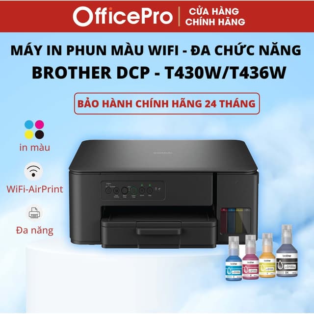 Máy in phun màu đa năng wifi Brother DCP-T430W (in/copy/scan) - Ảnh 3