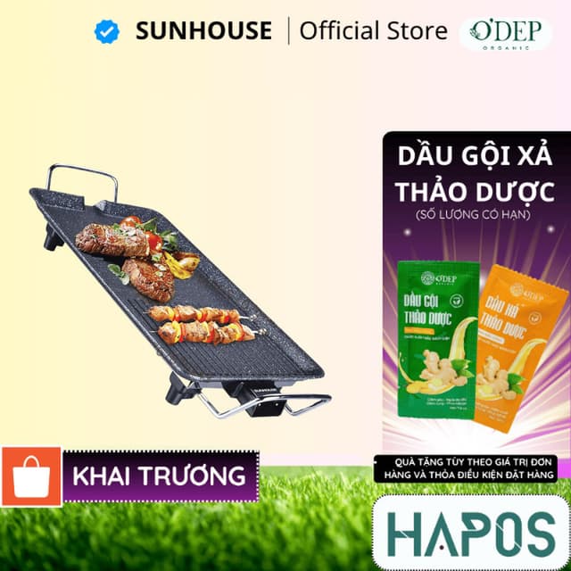 Bếp nướng điện không khói Sunhouse SHD4607 1500W , Kích thước 47x23cm - HAPOS HSA - Ảnh 3
