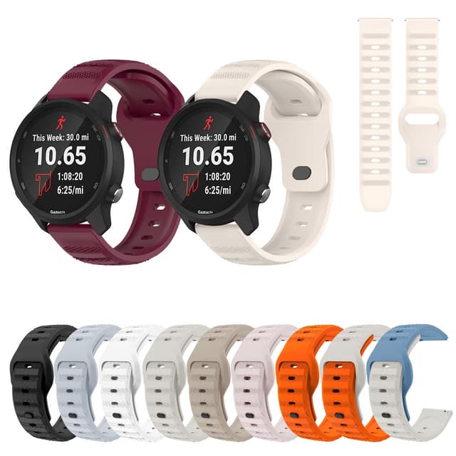 18mm 20mm 22mm Dây đeo silicon cho Garmin Forerunner 265 255 245 255S 265S 245M 645 645M 55 158 165 Âm nhạc 970 570 42mm 47mm Dây đeo cổ tay thể thao Dây đeo đồng hồ - Ảnh 11