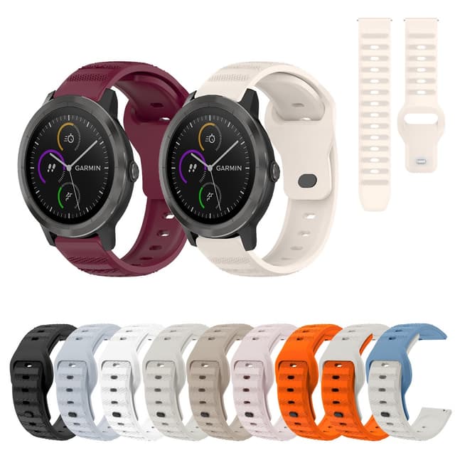 Dây đeo silicon 18mm 20mm 22mm cho Garmin Venu4 Venu3 Venu2 Venu3s / Vivoactive 3 4 5 3S 4S 40mm 45mm / vivomove 3 3s HR / Venu 2 3 2s 3s 4 45mm 41mm Vòng đeo tay thể thao Dây đeo đồng hồ đeo tay - Ảnh 9