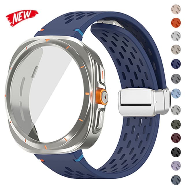 Dây đeo silicon + Vỏ tương thích cho Samsung Galaxy Watch7 40mm 44mm Phụ kiện thay thế đồng hồ cho Samsung Galaxy Watch6 40mm 44mm - Ảnh 11