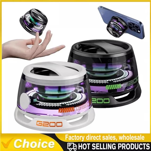 Loa Bluetooth từ tính ngoài trời Loa âm thanh nổi du lịch Mini di động không dây có đèn màu RGB và giá đỡ điện thoại cho PC Macbook XIAOMI HUAWEI iP - Ảnh 1