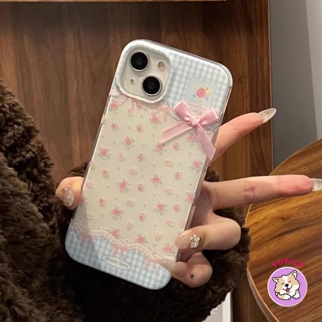 Ốp điện thoại nơ màu hồng thủ công cho iPhone 16 16Pro 16Plus 16Pro Max 11 12 13 14Plus 15Pro XR XS Max 7 8Plus hoạt hình Vỏ điện thoại giữ dây chuyền cô gái BB - Ảnh 11