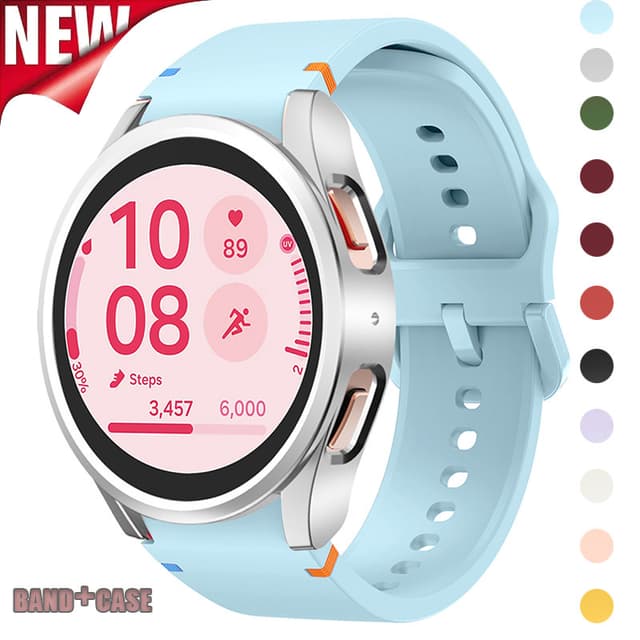 Ốp lưng PC + Dây đeo silicon Tương thích cho phụ kiện thay thế đồng hồ thể thao Samsung Galaxy Watch7 6 5 4 40mm 44mm - Ảnh 5