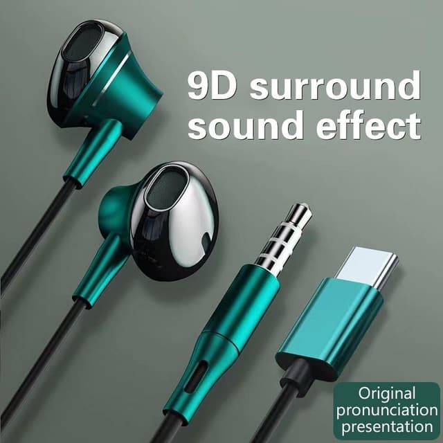 Tai nghe Karaoke có dây trong tai WSS Type-C Tai nghe nhạc nổi 3,5 mm Tai nghe rảnh tay Tai nghe có Mic cho Xiaomi Huawei IPhone mới - Ảnh 11