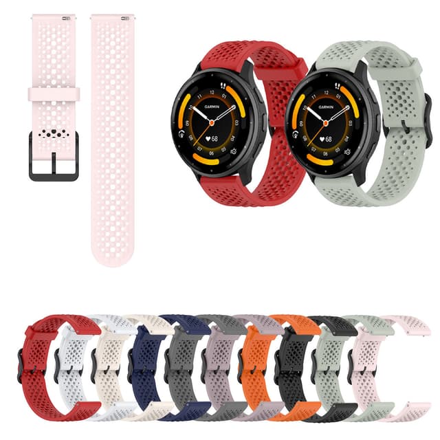 Dây đeo silicon mềm thoáng khí cho Garmin Venu4 Venu3 Venu2 / Vivoactive 3 4 5 6 / vivomove 3 HR / Venu 2 3 4 45mm Dây đeo cổ tay Vòng đeo tay nam nữ Dây đeo thể thao chống nước - Ảnh 11