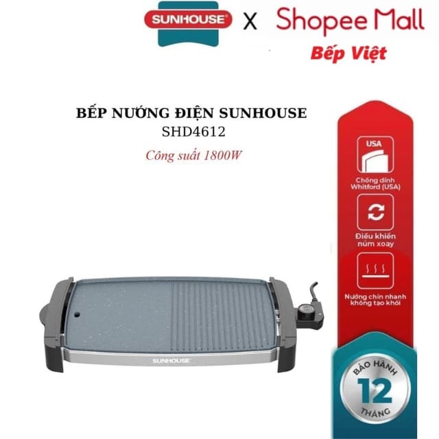 Bếp nướng điện không khói SUNHOUSE SHD4612 - Ảnh 12