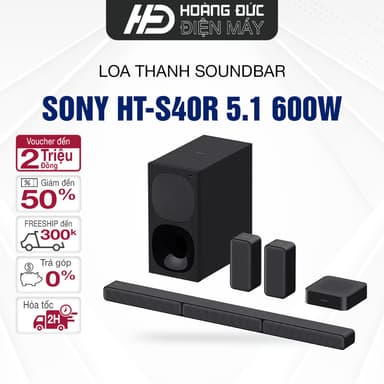 So sánh giá Bộ Loa Thanh Soundbar Sony HT-S40R 5.1 600W và S350 2.1 - Hàng chính hãng - Bảo hành 12 Tháng Chính Hãng rẻ nhất?