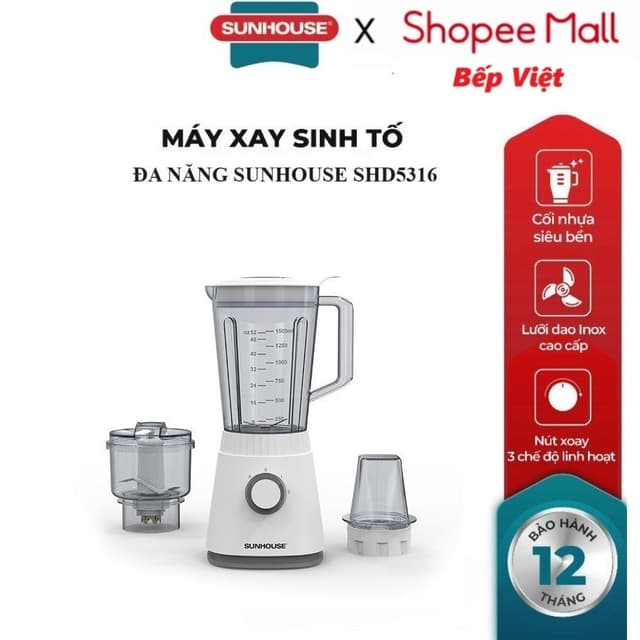 MÁY XAY SINH TỐ ĐA NĂNG SUNHOUSE SHD5316 - Ảnh 11