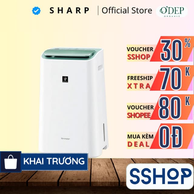 Máy lọc không khí kết hợp hút ẩm Sharp DW-E16FA-W chính hãng, sử dụng phòng 38m2 - SSHOP SSO - Ảnh 11