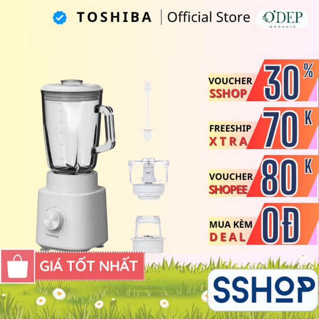 Máy xay sinh tố đa năng Toshiba BL-70GR2UV - Bảo hành chính hãng 12 tháng - SSHOP SSA - Ảnh 8