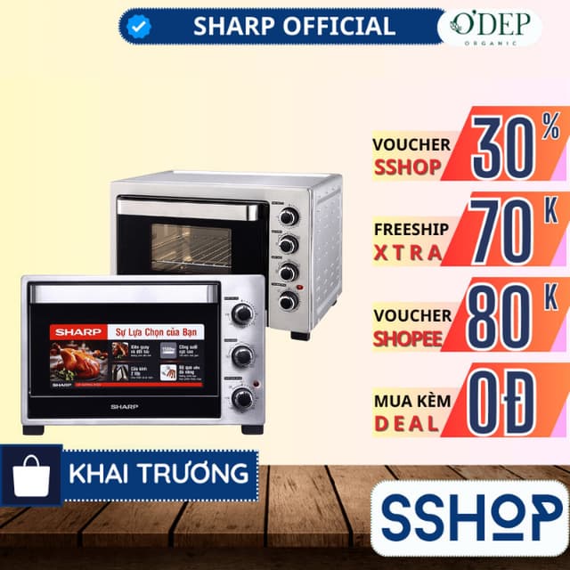 Lò nướng Sharp 32 Lít Chính hãng, Tặng nhiều phụ kiện nướng, 5 chức năng EO-A323RCSV-ST - SSHOP SSO - Ảnh 12