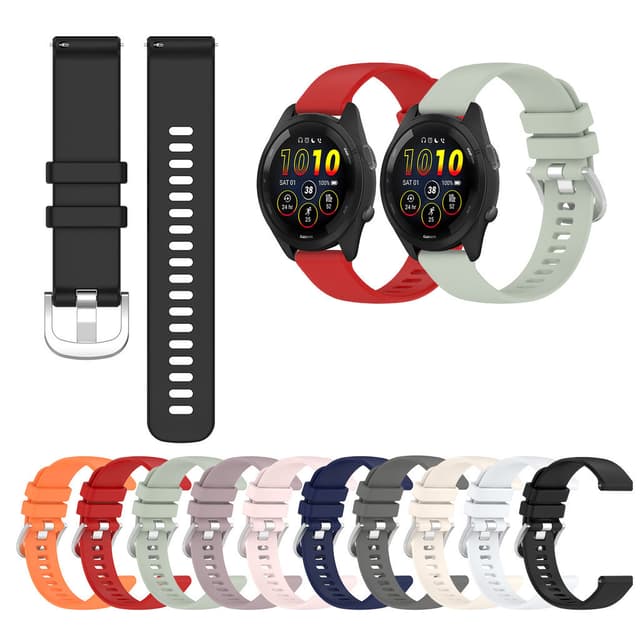 Dây đeo silicon 18mm 20mm 22mm cho Garmin Venu4 Venu3 Venu2 Venu3s / Vivoactive 3 4 5 3S 4S 40mm 45mm / vivomove 3 3s HR / Venu 2 3 2s 3s 4 45mm 41mm Màu kẹo Đồng hồ thông minh - Ảnh 1