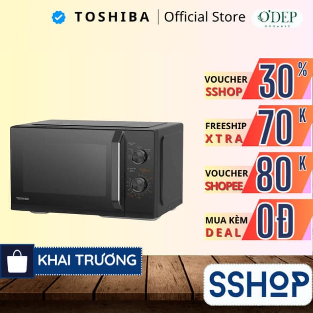 Lò vi sóng Toshiba MW3-MM25PE(BK) 25 lít - Bảo hành chính hãng 12 tháng - SSHOP SSO - Ảnh 5