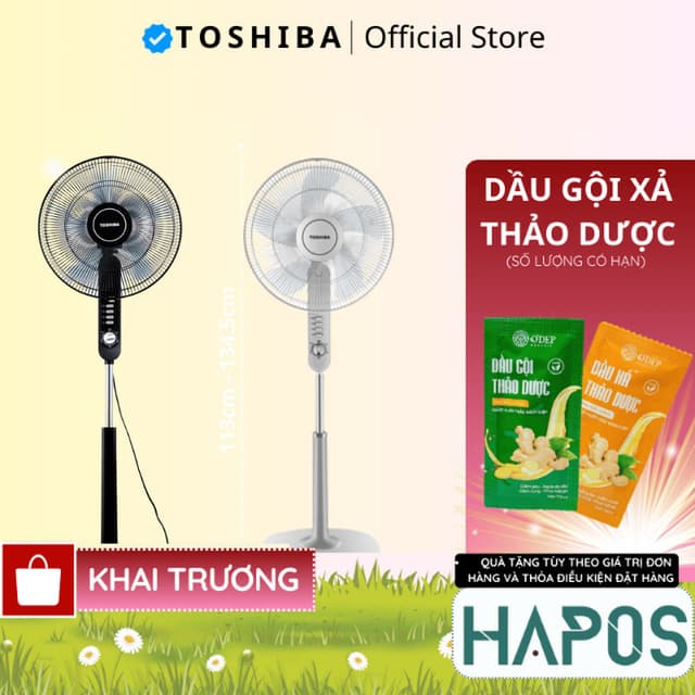 Quạt đứng Toshiba F-LSA10(H)VN 50W 5 cánh - Chính hãng - HAPOS OFFICIAL - Ảnh 11