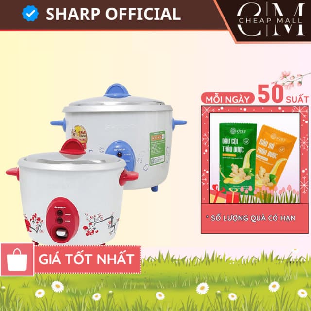 Nồi cơm nắp rời Sharp Chính hãng 1.8 Lít có xửng hấp 700W KSH-D19V - Không chống dính - Màu ngẫu nhiên - CHEAP CMO - Ảnh 5
