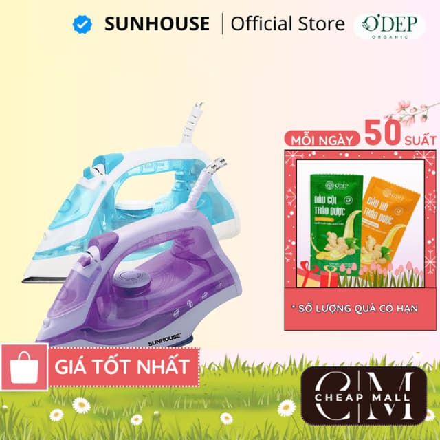 Bàn ủi hơi nước Sunhouse mini cầm tay 1600W Chính hãng, 5 chế độ mặt bàn là chống dính SHD2065 - CHEAP CMO - Ảnh 12