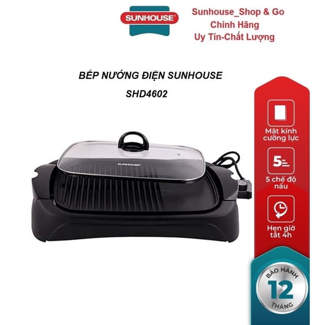 Bếp nướng điện Sunhouse SHD4602_Hàng chính hãng - Ảnh 1