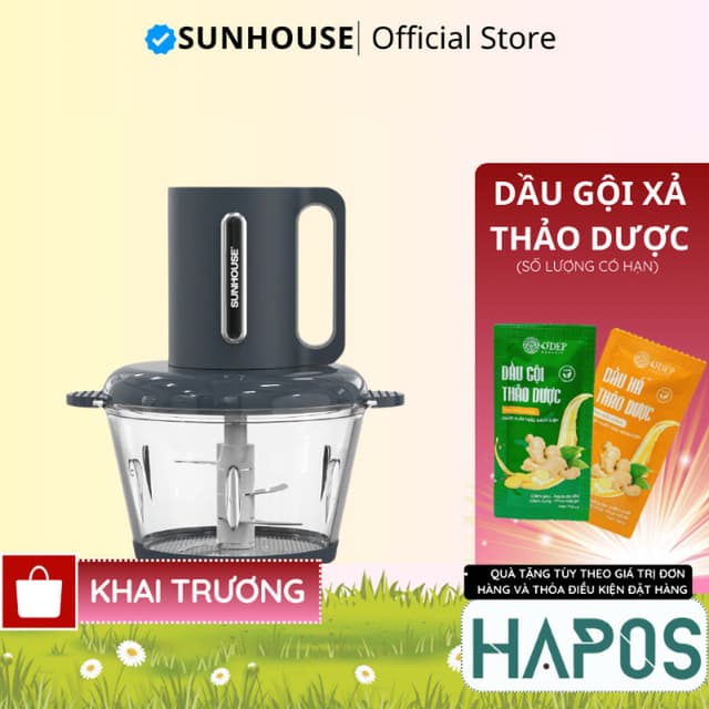 Máy xay thịt Sunhouse 1.8 lít Chính hãng 3 tốc độ xay đa năng nhanh và nhuyễn, Công suất 300W SHD5403 - HAPOS OFFICIAL - Ảnh 9