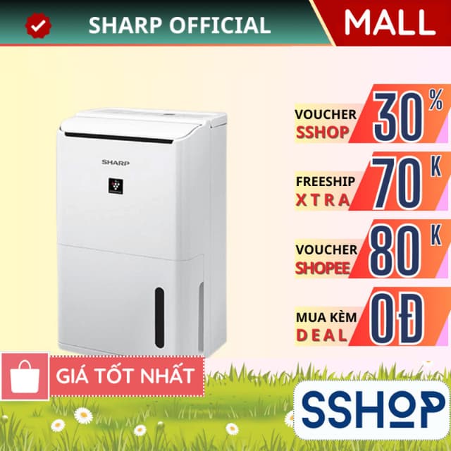 Máy lọc không khí hút ẩm tạo ion Sharp DW-D12A-W Diện tích lọc 25m2, - Bảo hành chính hãng 12 Tháng - SSHOP SSA - Ảnh 11