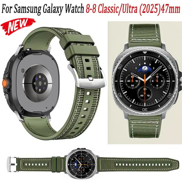 Dây đeo Nylon silicon cho Samsung Galaxy Watch 8 40MM 44MM Galaxy ultra / ultra (2025) Dây đeo đồng hồ thay thế thể thao Watch8 Classic Correa - Ảnh 7