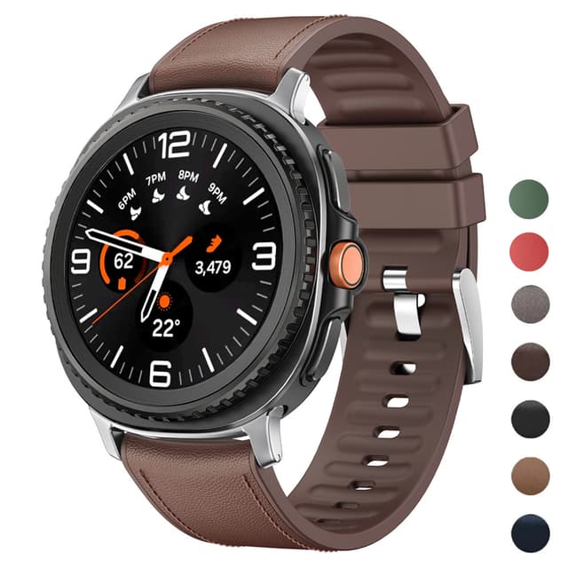 Không Khoảng Cách Dây Da Cho Samsung Galaxy Watch8 Classic 46mm Dây Thay Thế Đồng Hồ 8 44mm 40mm Vòng Tay Accessorie - Ảnh 10