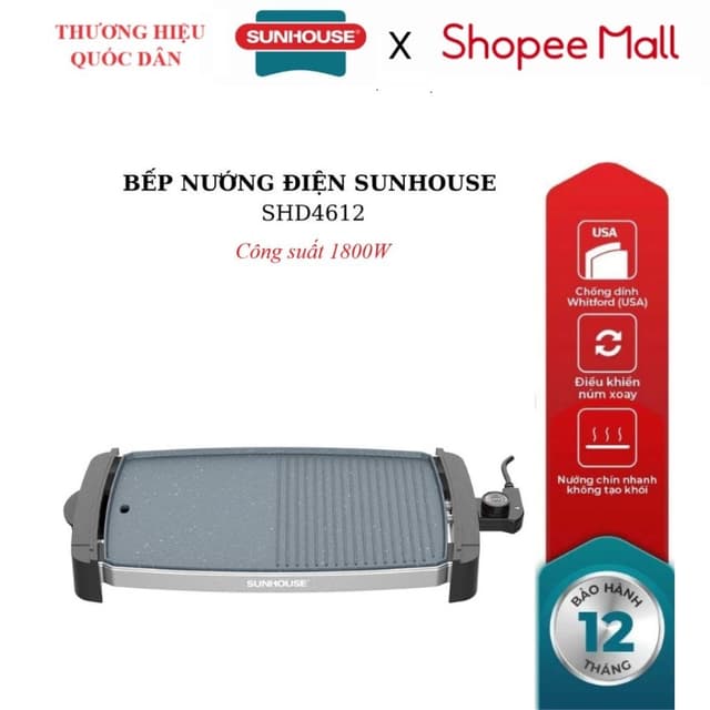 Bếp nướng điện không khói SUNHOUSE SHD4612 - Ảnh 10