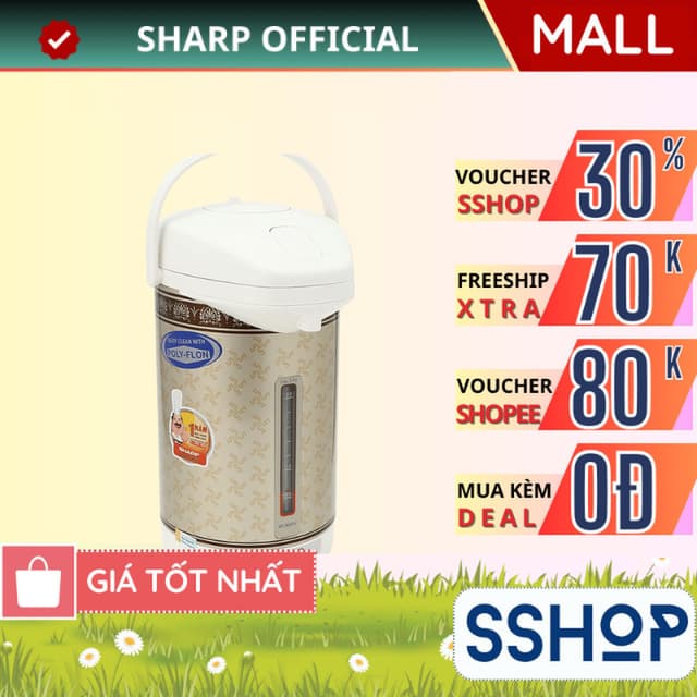 Bình thủy điện Inox Sharp 2.9 Lít, đun sôi nhanh, giữ ấm KP-30STV(RB) - Sản xuất Thái Lan - SSHOP SSA - Ảnh 3