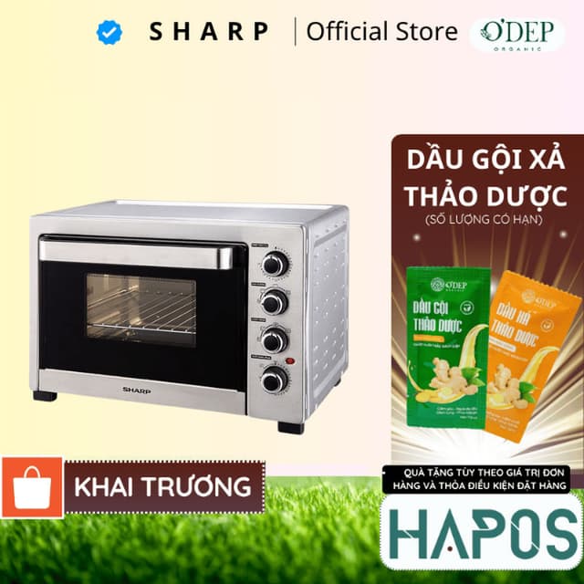 Lò nướng 38 Lít Sharp Chính hãng, Tặng nhiều phụ kiện nướng, 12 chức năng EO-A384RCSV-ST - HAPOS HOF - Ảnh 6