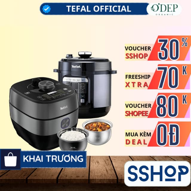 [XẢ] Nồi áp suất điện Tefal 6 Lít Chính hãng, cảm ứng đa năng nấu chậm, hầm, làm bánh CY601868/CY638868 - SSHOP SSO - Ảnh 5