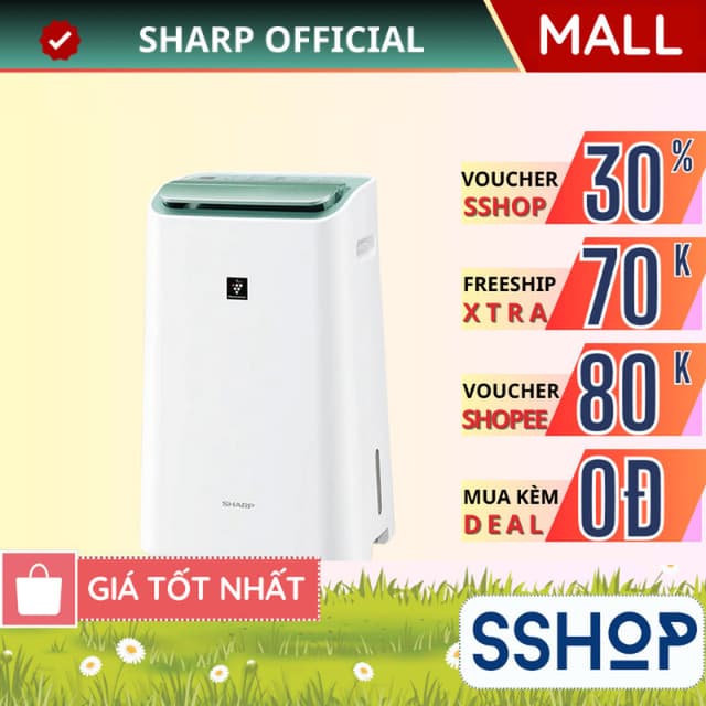 Máy lọc không khí kết hợp hút ẩm Sharp DW-E16FA-W chính hãng, sử dụng phòng 38m2 - SSHOP SSA - Ảnh 12