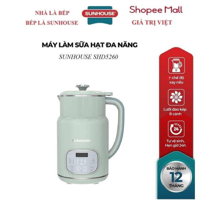 MÁY LÀM SỮA HẠT ĐA NĂNG SUNHOUSE SHD5260 - Ảnh 9