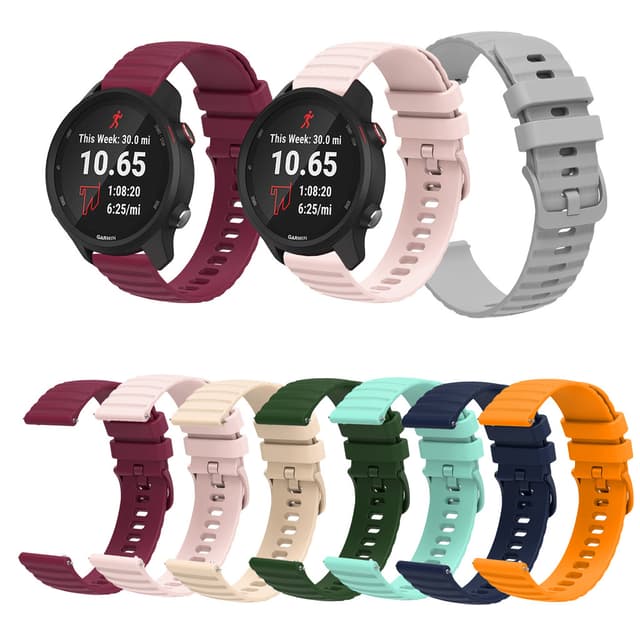 18mm 20mm 22mm Dây đeo silicon cho Garmin Forerunner 265 255 245 255S 265S 245M 645 645M 55 158 165 Âm nhạc 970 570 42mm 47mm Vòng tay họa tiết sóng Dây đeo cổ tay thể thao - Ảnh 6