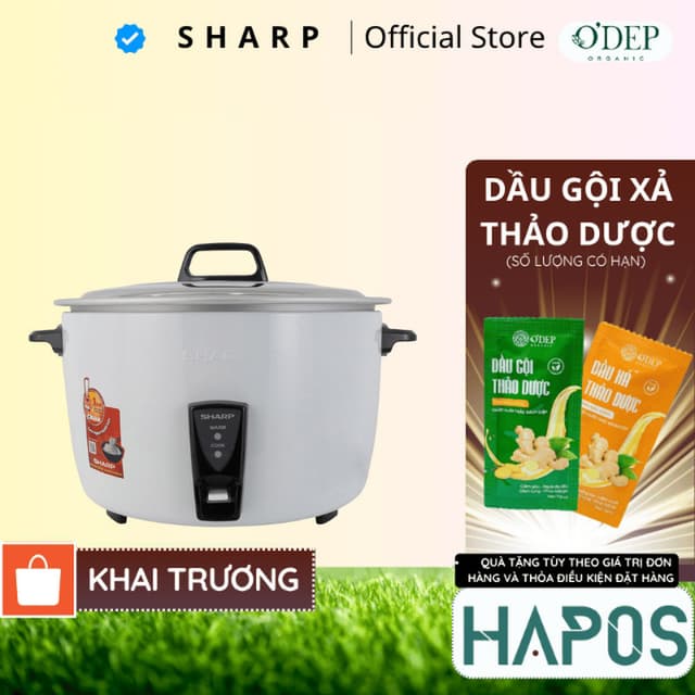 Nồi cơm điện nắp rời 7 Lít Sharp KSH-D77V Chính hãng, Bảo hành 15 tháng - Không chống dính - HAPOS HOF - Ảnh 9
