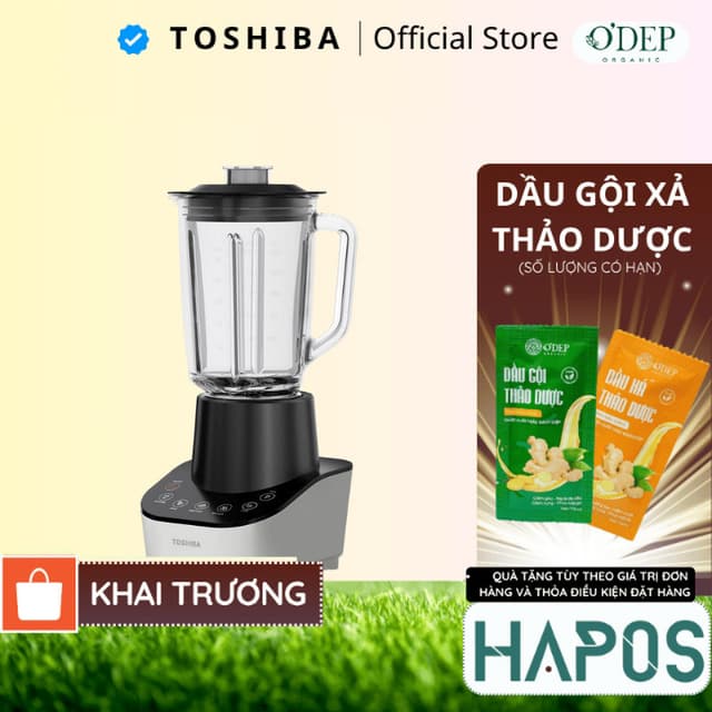 Máy xay sinh tố đa năng Toshiba BL-70GS1PV 1.5L 700W Chính hãng, cối thủy tinh, 5 chế độ xay đa năng - HAPOS HOF - Ảnh 12