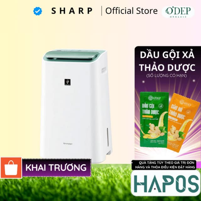 Máy lọc không khí kết hợp hút ẩm Sharp DW-E16FA-W chính hãng, sử dụng phòng 38m2 - HAPOS HSA - Ảnh 9