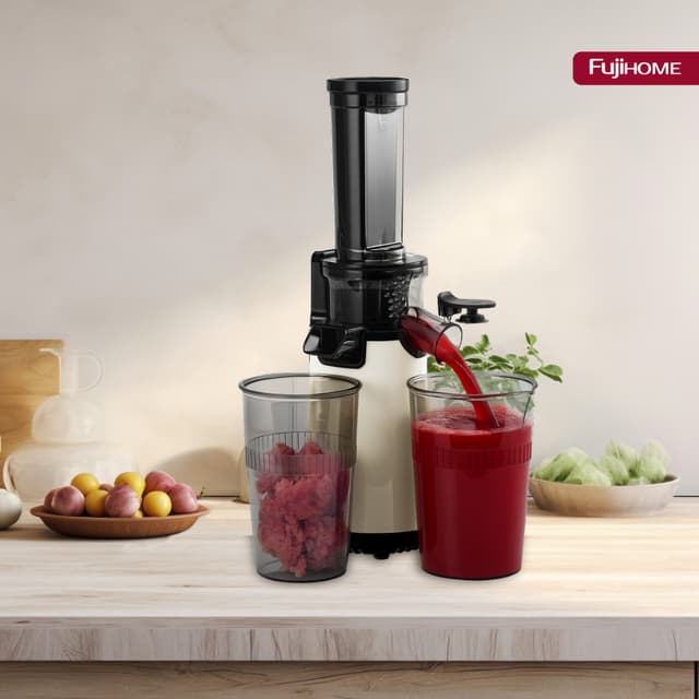 Máy ép chậm mini FUJIHOME SJ06, Máy máy ép trái cây rau củ công suất 100W dung tích 400ml,lưới lọc kép bảo vệ quá nhiệt - Ảnh 6