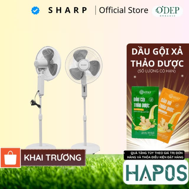 Quạt đứng 55W 3 cánh quạt Sharp, sải cảnh rộng, lưu lượng gió làm mát cho diện tích rộng PJ-S40MV-LG - HAPOS HOF - Ảnh 7