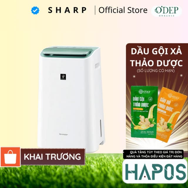 Máy lọc không khí kết hợp hút ẩm Sharp DW-E16FA-W chính hãng, sử dụng phòng 38m2 - HAPOS HOF - Ảnh 7
