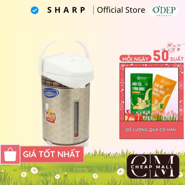 Bình thủy điện Inox Sharp 2.9 Lít Chính hãng, đun sôi nhanh, giữ ấm KP-30STV(RB) - Sản xuất Thái Lan - CHEAP CMO - Ảnh 4