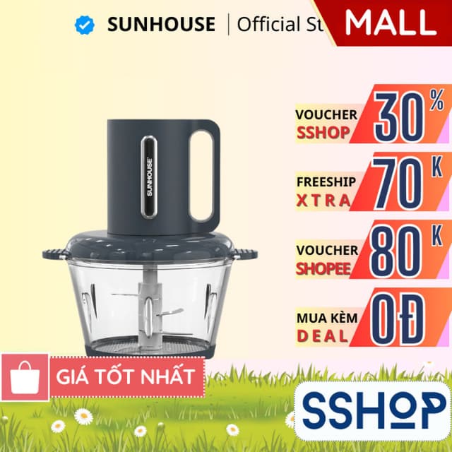 Máy xay thịt Sunhouse 1.8 lít Chính hãng 3 tốc độ xay 300W đa năng nhanh và nhuyễn SHD5403 - SSHOP SSA - Ảnh 10